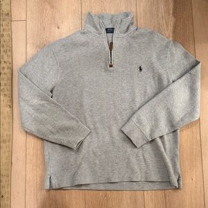 Polo by Ralph Lauren Light Gray Zip-Up Sweater